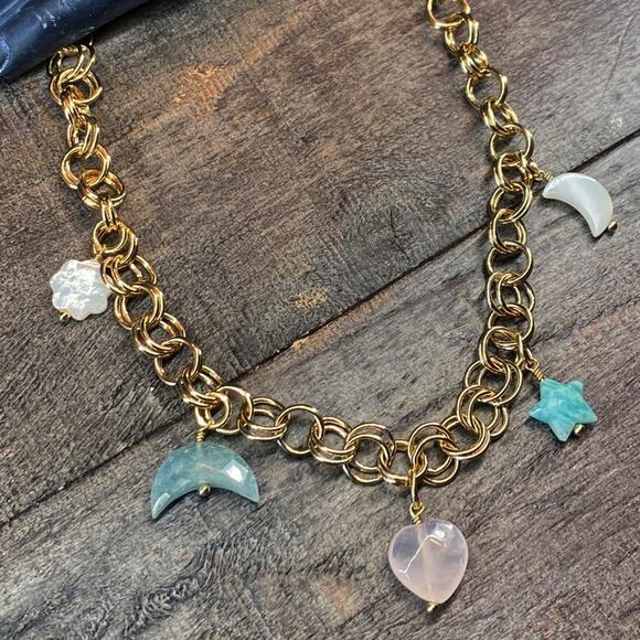 NEW FP x Luna Norte Celestial Quartz Layering Necklace - Picture 4 of 9